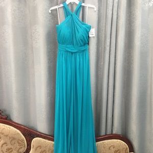 Alfred Sung Halter Grecian Bridesmaid Dress